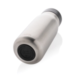 Mini bottle with leakproof cap and carry handle, 150 ml silver colour