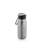 Mini bottle with leakproof cap and carry handle, 150 ml silver colour