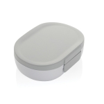 Travel lunchbox in recycled plastic with anti-drip lid, 700 ml white colour