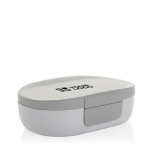 Travel lunchbox in recycled plastic with anti-drip lid, 700 ml white colour