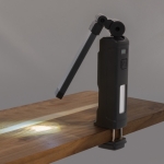 Rotating work light in recycled plastic with 360° magnet black colour