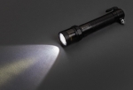 Car emergency torch with seatbelt cutter and window hammer black colour