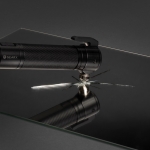 Car emergency torch with seatbelt cutter and window hammer black colour