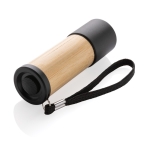 Bamboo and recycled plastic torch with 20 m range brown colour