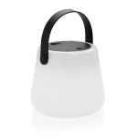 Outdoor LED lamp in recycled materials with solar panel white colour