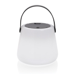 Outdoor LED lamp in recycled materials with solar panel white colour