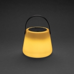 Outdoor LED lamp in recycled materials with solar panel white colour