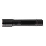 Recycled aluminium torch with 5 light modes, 100 m range black colour