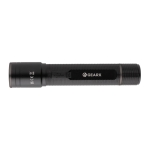 Recycled aluminium torch with 5 light modes, 100 m range black colour
