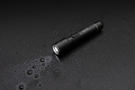 Recycled aluminium torch with 5 light modes, 100 m range black colour