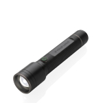 Large recycled aluminium torch with 5 light modes, 500 m range black colour