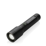 Recycled aluminium torch with 5 light modes, 800 m range black colour