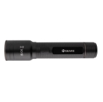 Recycled aluminium torch with 5 light modes, 800 m range black colour