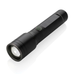 Recycled aluminium torch with 5 light modes, 800 m range black colour