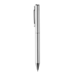 Elegant pen in recycled aluminium with blue Dokumental® ink silver colour