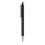 Modern pen in recycled aluminium with blue Dokumental® ink blue colour