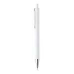 Modern pen in recycled aluminium with blue Dokumental® ink white colour