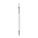 Modern pen in recycled aluminium with blue Dokumental® ink white colour