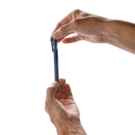 Smudge-proof pen with secure locking mechanism, blue Dokumental® ink blue colour
