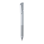 Smudge-proof pen with secure locking mechanism, blue Dokumental® ink silver colour