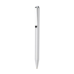 Recycled aluminium twist pen with blue Dokumental® ink silver colour