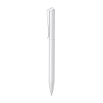 Recycled aluminium twist pen with blue Dokumental® ink silver colour