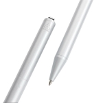 Recycled aluminium twist pen with blue Dokumental® ink silver colour