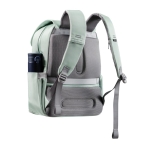 RPET laptop backpack with anti-theft flap and secure zips, 16” green colour