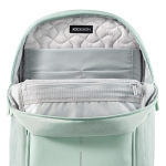 RPET laptop backpack with anti-theft flap and secure zips, 16” green colour