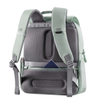 RPET laptop backpack with anti-theft flap and secure zips, 16” green colour