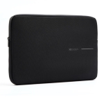 Water-repellent RPET 1200D fabric laptop sleeve, 16” black colour