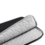 Water-repellent RPET 1200D fabric laptop sleeve, 16” black colour