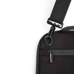 Water-repellent RPET, branded laptop case, 14” black colour