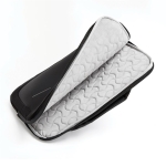 Water-repellent RPET, branded laptop case, 14” black colour