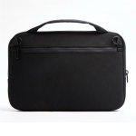 Water-repellent RPET, branded laptop case, 14” black colour