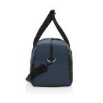 Spacious RPET travel bag with front pocket blue colour