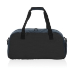 Spacious RPET travel bag with front pocket blue colour