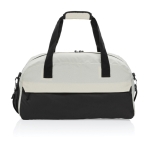 Spacious RPET travel bag with front pocket off white colour