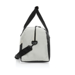 Spacious RPET travel bag with front pocket off white colour