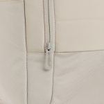 RPET travel bag with large compartment and trolley strap beige colour seventh view