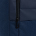 RPET travel bag with large compartment and trolley strap navy-blue colour