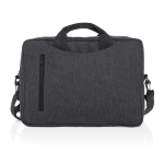 Recycled cotton laptop case with front pocket, 15.4” matt silver colour