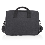 Recycled cotton laptop case with front pocket, 15.4” matt silver colour