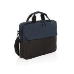 RPET laptop briefcase with multiple interior pockets, 15.6” blue colour