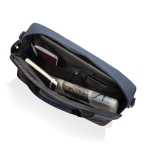RPET laptop briefcase with multiple interior pockets, 15.6” blue colour