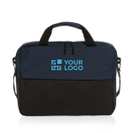 RPET laptop briefcase with multiple interior pockets, 15.6” blue colour