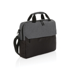 RPET laptop briefcase with multiple interior pockets, 15.6” grey colour