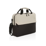 RPET laptop briefcase with multiple interior pockets, 15.6” off white colour
