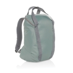 Youth-style RPET laptop backpack with compartments, 14” green colour