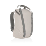 Youth-style RPET laptop backpack with compartments, 14” beige colour